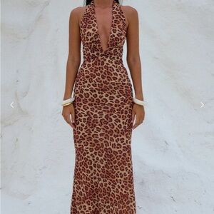 Leopard print dress; runaway the label; brand new never been worn